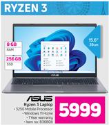 Asus 15.6"(39cm)Ryzen 3 Laptop