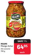 Miami Mango Achar (All Variants)-780g Each