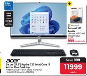 Acer 2.15" (54cm) Aspire C22 Intel Core i3 All In One Desktop
