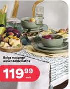 Beige Malange Woven Tablecloths-Each