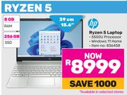 HP 15.6"(39cm) Ryzen 5 Laptop 