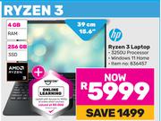 HP Ryzen3 15.6"(39cm) Laptop 