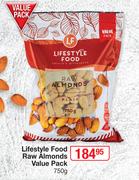 Lifestyle Food Raw Almonds Value Pack-750g