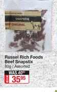 Russell Rich Foods Beef Snapstix-80g