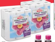 Spar Mini Toilet Tissue Rolls 1Ply(300 Sheets)18s-Per Pack