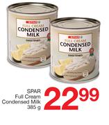 Spar Full Cream Condensed Milk-385g Each
