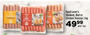 Food Lover's Smoked, Red Or Chicken Viennas-Per Kg