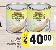 Spar Full Cream Condensed Milk-For 2 x 385g (