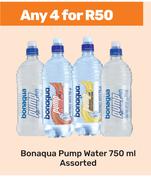 Bonaqua Pump Water Assorted-For Any 4 x 750ml