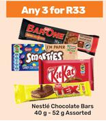 Nestle Chocolate Bars Assorted-For Any 3 x 40g-52g