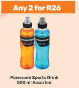 Powerade Sports Drink Assorted-For Any 2 x 500ml