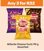 Willards Cheese Curls Assorted-For Any 3 x 90g