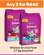 Whiskas Dry Cat Food Assorted-For Any 2 x 2.7Kg