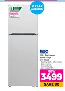 KIC 170L Top Freezer White Fridge KTF 518/2