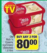 Ola Rich 'n Creamy Ice Cream (Selected)-For Any 2 x 1.8Ltr