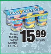 Danone Nutriday Yoghurt (Selected)-6 x 100g Per Pack