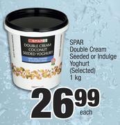 Spar Double Cream Seeded Or Indulge Yoghurt (Selected)-1Kg Each