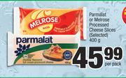 Parmalat Or Melrose Processed Cheese Slices (Selected)-400g Per Pack