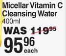Garnier Micellar Vitamin C Cleansing Water-400ml Each
