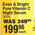 Garnier Even & Bright Pure Vitamin C Night Serum-30ml Each