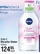 Nivea 3 In 1 Micellar Water-400ml Each