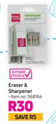 Simple Choice Eraser & Sharpener