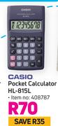 Casio Pocket Calculator HL-815L