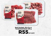 Beef Goulash, Stir Fry Or Tenderised Steak-500g Per Pack