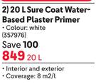 Plascon Sure Coat Water Based Plaster Primer-20Ltr