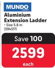 Mundo Aluminum Extension Ladder 5.8m