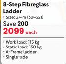 Mundo 8-Step Fiberglass Ladder