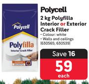 Polycell Polyfilla Interior Or Exterior Crack Filler-2Kg