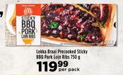 Lekka Braai Precooked Sticky BBQ Pork Loin Ribs-750g Per Pack