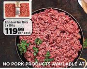 Extra Lean Beef Mince-2 x 500g Per Pack