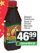 Jimmy Steakhouse Sauce Or Chicken Marinade-750ml Each