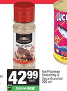 Ina Paarman Seasoning & Spice Assorted-200ml Each