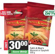    Fatti's & Moni's Macaroni Or Spaghetti-For 2 x 500g
