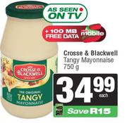 Crosse & Blackwell Tangy Mayonnaise-750g Each
