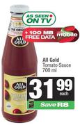 All Gold Tomato Sauce-700ml Each