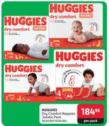 Huggies Dry Comfort Nappies Jumbo Pack-56/60/66/76/94/96's Per Pack