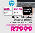 HP AMD Ryzen i3 Laptop