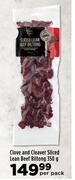 Clove And Cleaver Sliced Lean Beef Biltong-350g Per Pack