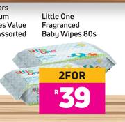 Little One Fragranced Baby Wipes-For 2 x 80s