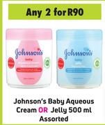 Johnson's Baby Aqueous Cream Or Jelly Assorted-For 2 x 500ml