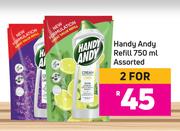 Handy Andy Refill Assorted-For 2 x 750ml