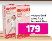 Huggies Gold Value Pack Assorted Sizes-Each