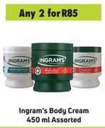 Ingram's Body Cream Assorted-For 2 x 450ml