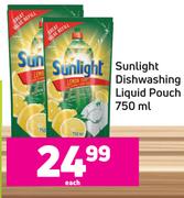 Sunlight Dishwashing Liquid Pouch-750ml Each