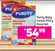 Purity Baby Cereal With Milk Assorted-450g Each
