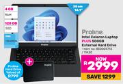 Proline Intel Celeron Laptop Plus 500GB External Hard Drive